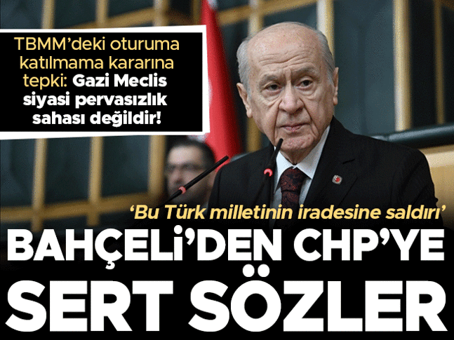 MHP Lideri Bahçeli'den CHP'ye resepsiyon tepkisi: Gazi meclis siyasi pervasızlık sahası değildir