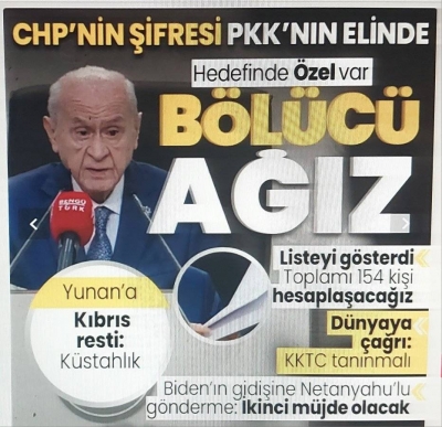 MHP lideri Devlet Bahçeli'den CHP ve Özgür Özel'e sert sözler: Bölücü ağızla konuşanların normalleşme çağrıları baldıran zehridir 