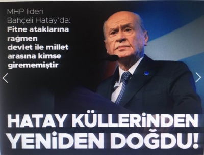 MHP Lideri Devlet Bahçeli: Günümüzün Süleyman'ı Erdoğan'dır
