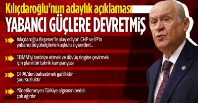 MHP lideri Devlet Bahçeli'den CHP Genel Başkanı Kılıçdaroğlu ve İYİ Parti Genel Başkanı Akşener'e sert sözler