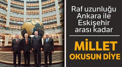 Milyonlarca kitapla dolu Millet Kütüphanesi'den ilk fotoğraflar.