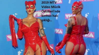 MTV Video Müzik Ödülleri’nde kırmızı halı şıklığı.