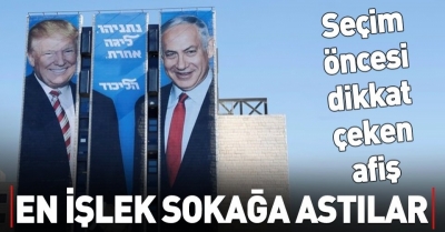 Netanyahu ile Trump aynı afişte! El sıkışma detayı.