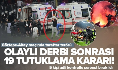  Olaylı Göztepe-Altay maçıyla ilgili yeni gelişme: 19 kişi tutuklandı