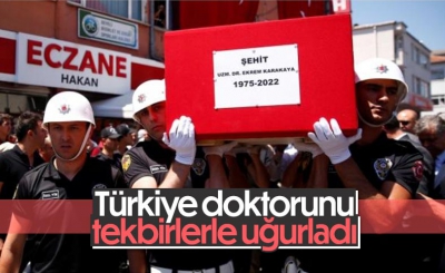 Öldürülen doktora son veda: Bakan Koca cenazedeydi, Başkan Erdoğan da aileyi aradı 