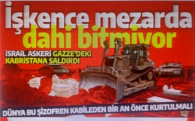 Ölüye de saygıları yok! İsrail askerleri Gazze'deki mezarlıkları tahrip etti! Dünya bu şizofren ırktan bir an önce kurtulmalı!