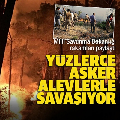 Orman yangınlarına 400'den fazla Mehmetçik alevlere müdahale ediyor