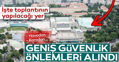 Ortak yayının yapılacağı Lütfü Kırdar Kongre Merkezi ve çevresinde geniş güvenlik önlemleri alındı.
