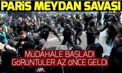Paris'te sokaklar karıştı: Polisten göstericilere sert müdahale!.