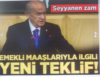 Partisinin grup toplantısında konuşan MHP Genel Başkanı Devlet Bahçeli, emekli maaşlarıyla ilgili yeni teklifi açıkladı.