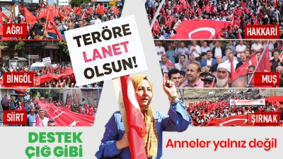 PKK'ya lanet yağdı! On binler yürüdü.