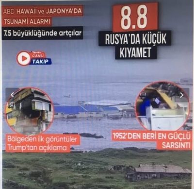 Rusya'da 8.8 büyüklüğünde deprem! Tsunami dalgaları kıyıları vuruyor, birçok ülkede tahliye