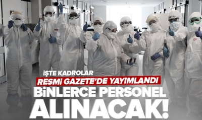 Sağlık Bakanlığı, 5 bin 175'i hemşire olmak üzere 10 bin sözleşmeli sağlık personeli ile çeşitli kadrolara 10 bin sürekli işçi alımı yapacak