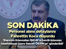 Sağlık Bakanlığı personel alımı başvuru kılavuzu ve başvuru şartları İŞKUR'a gönderildi! 2022 Sağlık Bakanlığı işçi alımı ne zaman yapılacak?