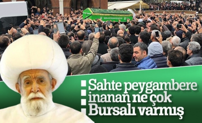 'Sahte peygamber' İskender Erol Evrenosoğlu, Bursa'da toprağa verildi.