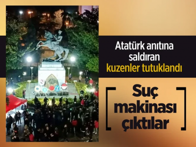 Samsun'da Atatürk Anıtı'na saldıran iki kuzen tutuklandı! Sabıka kayıtları kabarık çıktı