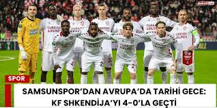 Samsunspor, Shkendija’yı 4-0 mağlup ederek son 16’ya yükseldi