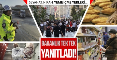 Şehirlerarası seyahat, nikah merasimi, yeme içme yerleri... İçişleri Bakanlığı kısıtlamaya ilişkin en sık sorulan 9 soruyu yanıtladı 