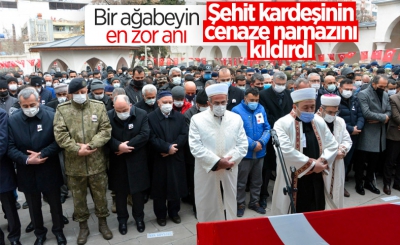 Şehit teğmenin cenaze namazını imam ağabeyi Musa Alyakut kıldırdı.