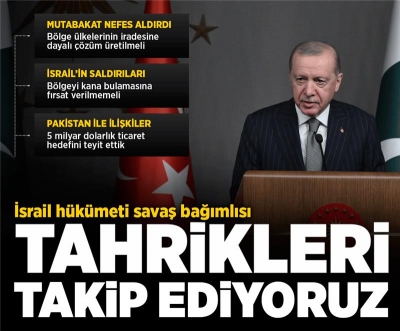 Şerif ile ortak açıklama yapan Başkan Erdoğan: İsrail'e fırsat verilmemeli