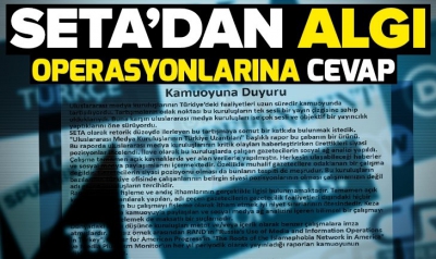 SETA'dan fişleme yalanına cevap.