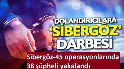 “Sibergöz-45” operasyonlarında 38 şüpheli yakalandı