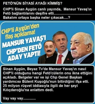 Sinan Aygün'den flaş açıklamalar: Mansur Yavaş'ı CHP'den FETÖ aday yaptı