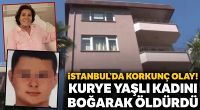 Siparişe giden kurye, yaşlı kadını boğarak öldürdü.