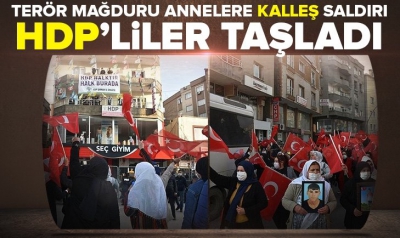 Şırnak'ta HDP'li grup, PKK'ya tepki için eylem yapan terör mağduru anneleri taşladı.