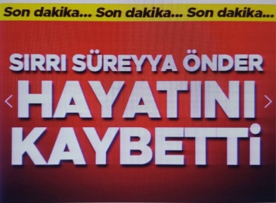 Sırrı Süreyya Önder hayatını kaybetti
