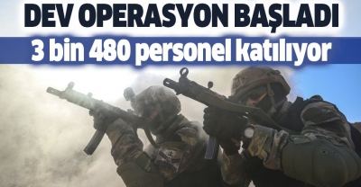 Son dakika: 3 bin 480 personel katılıyor! Flaş operasyon başladı..