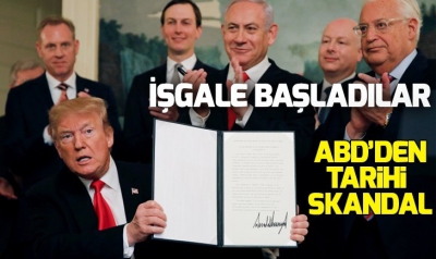 Son dakika: ABD Başkanı Donald Trump: İsrail'in Golan Tepeleri'ndeki hakimiyetini tanıdım.