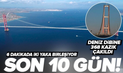 Son dakika | Açılışına 10 gün kala Çanakkale Köprüsü'nde muhteşem detay! Denizin altında...