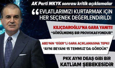 SON DAKİKA: AK Parti MKYK sonrası Parti Sözcüsü Ömer Çelik'ten kritik açıklamalar. 