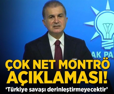 Son dakika! AK Parti Sözcüsü Çelik: Türkiye savaşı derinleştirecek bir tutum içine girmeyecek