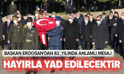 Son dakika... Atatürk'ün aramızdan ayrılışının 82. yılı... Devletin zirvesi Anıtkabir'de.
