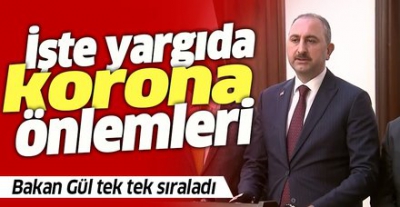 Son dakika: Bakan Abdülhamit Gül'den yargıda koronavirüs tedbirlerine ilişkin önemli açıklamalar..