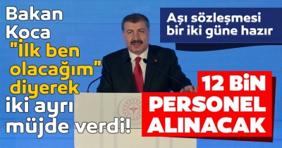 Son dakika: Bakan Koca duyurdu! 12 bin yeni sağlık personeli alınacak! İşte sağlık personeli alımı detayları....
