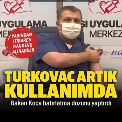 Son dakika: Bakan Koca ve bilim kurulu üyeleri, hatırlatma dozu olarak Turkovac aşısı yaptırdı 