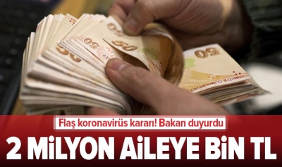 Son dakika: Bakan Selçuk açıkladı: 2 milyon kişiye bin TL yardım yapılacak