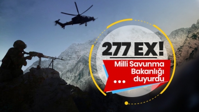 Son dakika: Barış Pınarı Harekatı'nda 277 terörist etkisiz hale getirildi.