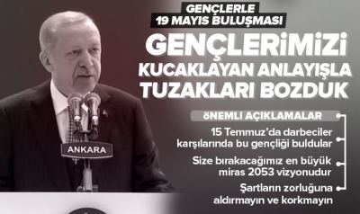 Son dakika: Başkan Erdoğan: 15 Temmuz'da darbeciler karşılarında işte bu gençliği buldular 