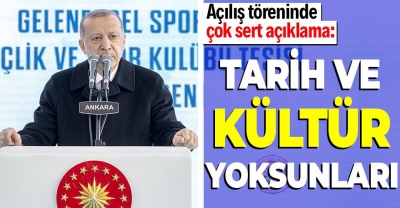 Son dakika: Başkan Erdoğan'dan Geleneksel Sporlar Tesisi açılışında önemli açıklamalar.