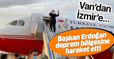 SON DAKİKA: Başkan Erdoğan İzmir'e hareket etti.