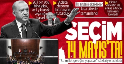 Son dakika: Başkan Erdoğan 'seçim tarihi' tartışmalarına son noktayı koydu: Milletimiz 14 Mayıs'ta gereğini yapacaktır