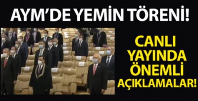 Son dakika: Başkan Erdoğan, AYM'nin yeni üyesi Basri Bağcı'nın yemin törenine katıldı.