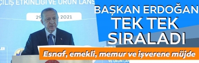 Son dakika! Başkan Erdoğan, milli füzenin yanı sıra esnafa, memura ve ihtiyaç sahiplerine müjdeler verdi