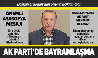 Başkan Recep Tayyip Erdoğan 81 il teşkilatı ile bayramlaşma programında konuştu….