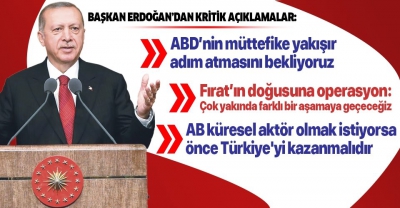 Başkan Erdoğan: ABD’den gerçek bir müttefike yaraşır adımlar atmasını bekliyoruz.