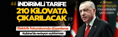 Son dakika: Başkan Erdoğan'dan Kabine Toplantısı sonrası önemli açıklamalar! Elektrik faturalarında yeni düzenleme
